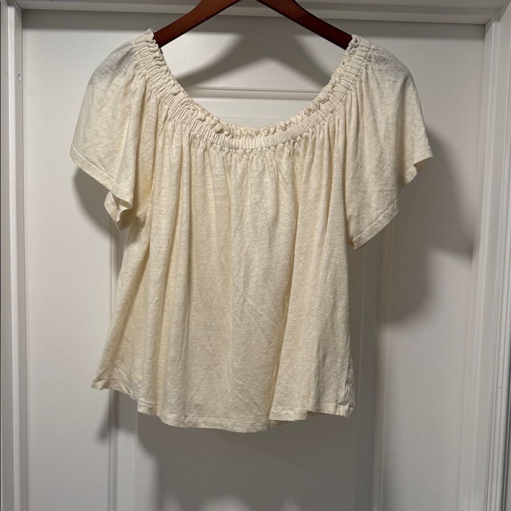 Wilfred Cream Off-Shoulder Blouse